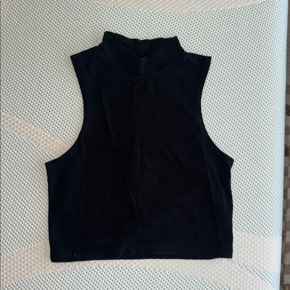 Charlotte Russe Black High Neck Top